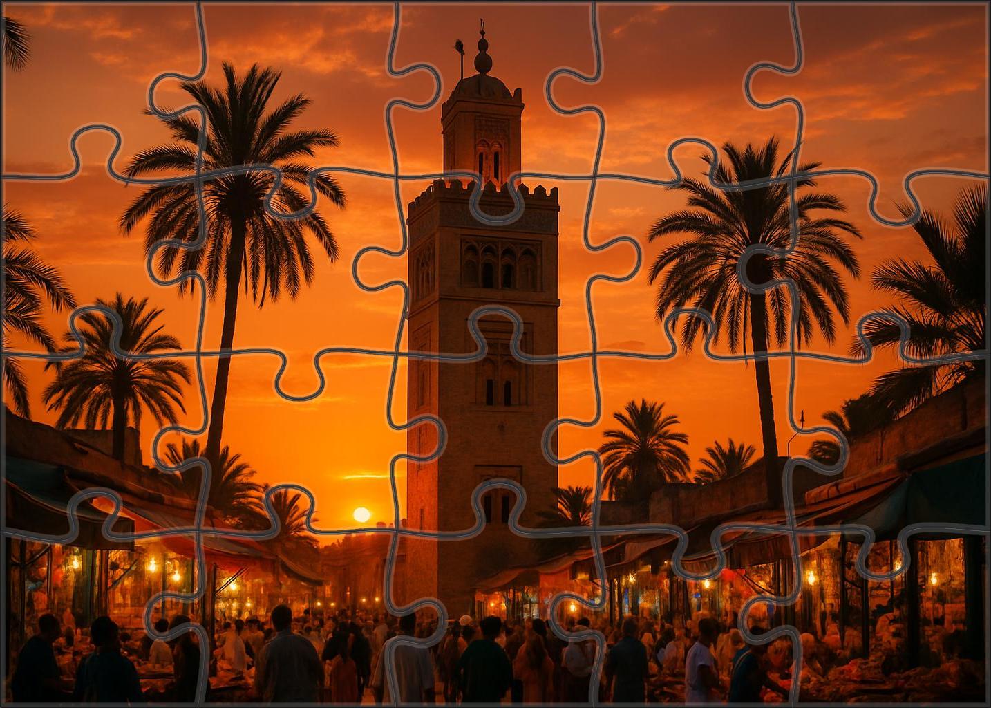 Koutoubia Mosque Marrakech Morocco Recognized By 7410 Globally As A Landmark Of Islamic Architecture Unique Puzzle Design