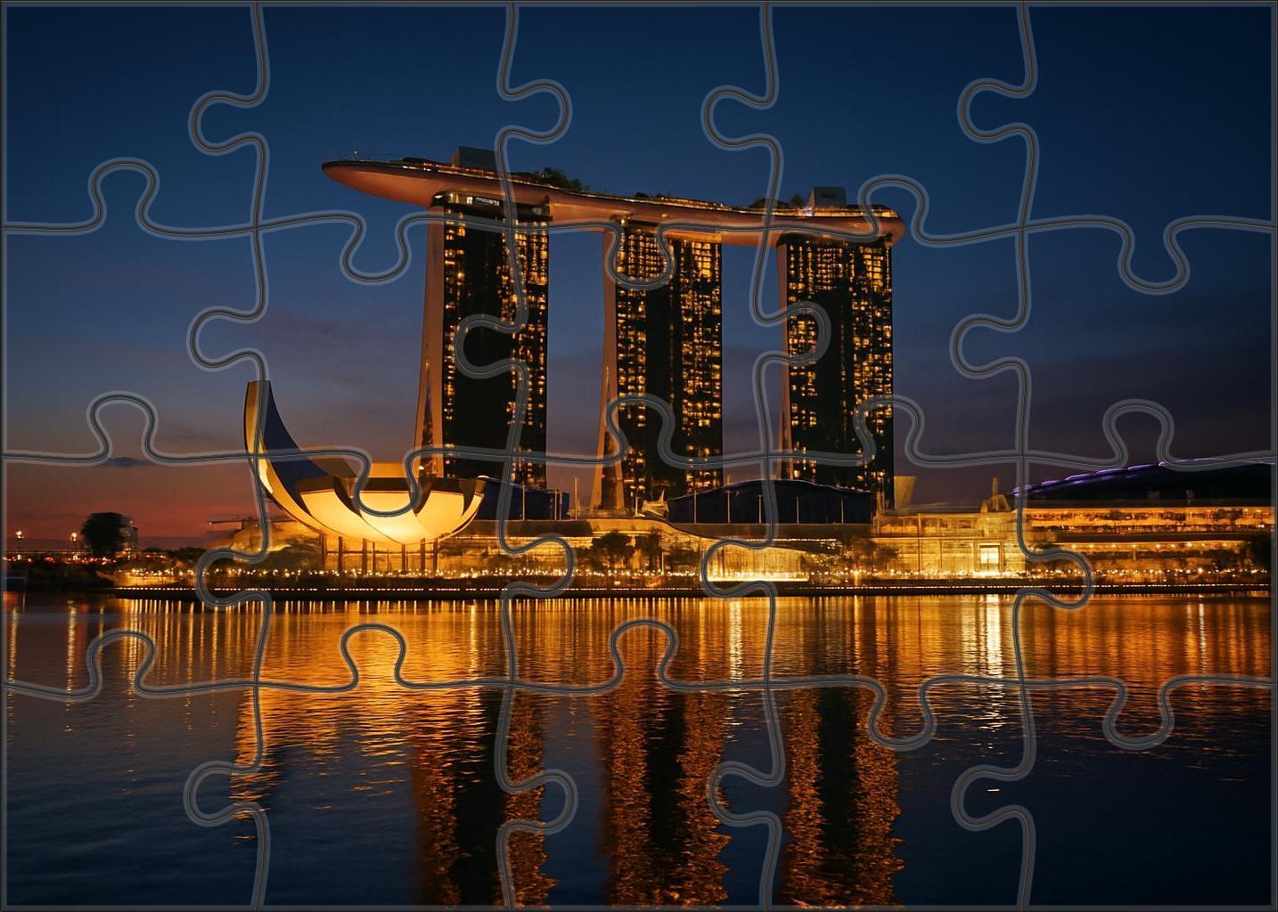 The Marina Bay Sands Singapore Recognized By 6450 Globally For Its Futuristic Hotel And Sky Park Design Unique Puzzle Design