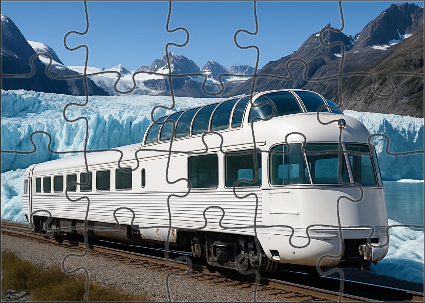 Crystal Glacier Observation Car Easy Puzzles
