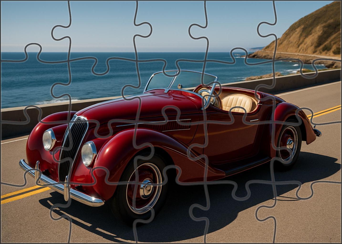 Solara Comet Retro-inspired Electric Roadster Mini Puzzle