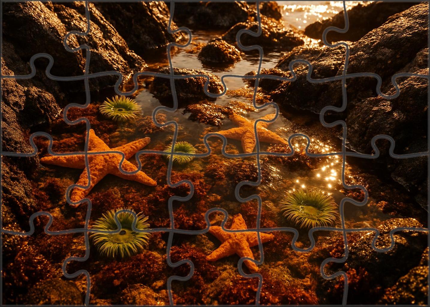 Golden Tide Pools 300 Piece Puzzle