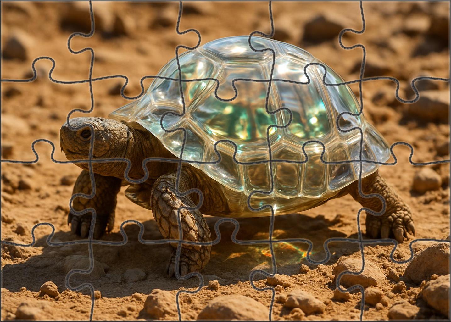 Quartzback Tortoise Hardy Reptile With Translucent Carapace Large Format Puzzle