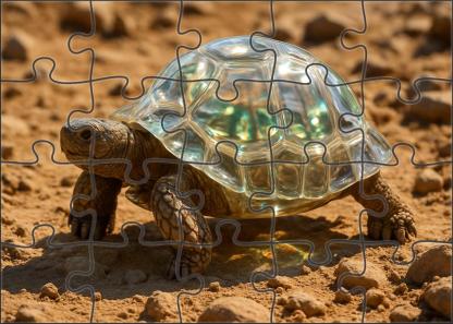 Quartzback Tortoise Hardy Reptile With Translucent Carapace Large Format Puzzle