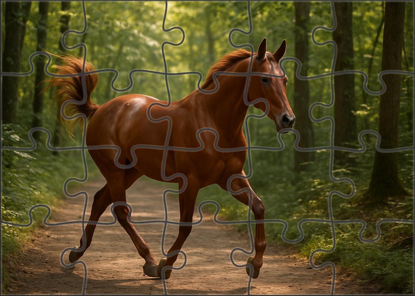 Chestnut Mirage Striking Sorrel Gelding With Agile Frame Puzzle For Adults