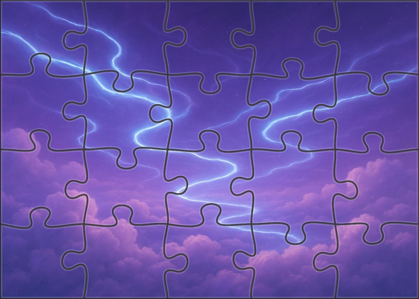 Veins Of The Sky Luminescent Rivers Flowing Through Twilight Clouds Custom Jigsaw Puzzle