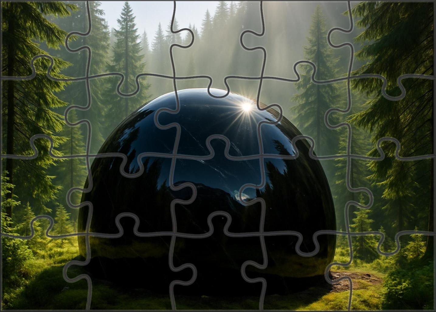 Sunlit Obsidian Dome Puzzle For Adults
