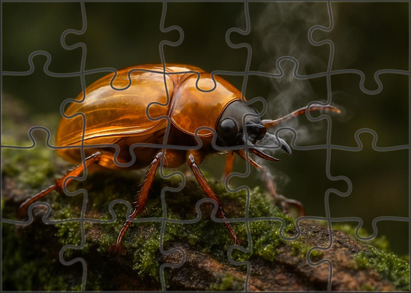 Amber Fang Beetle Jewel-like Defender With Acidic Secretion 200 Piece Puzzle