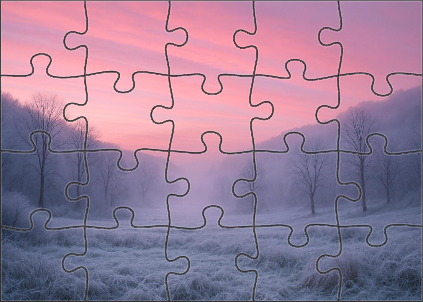 Dawn Over Frosted Valley 500 Piece Puzzle