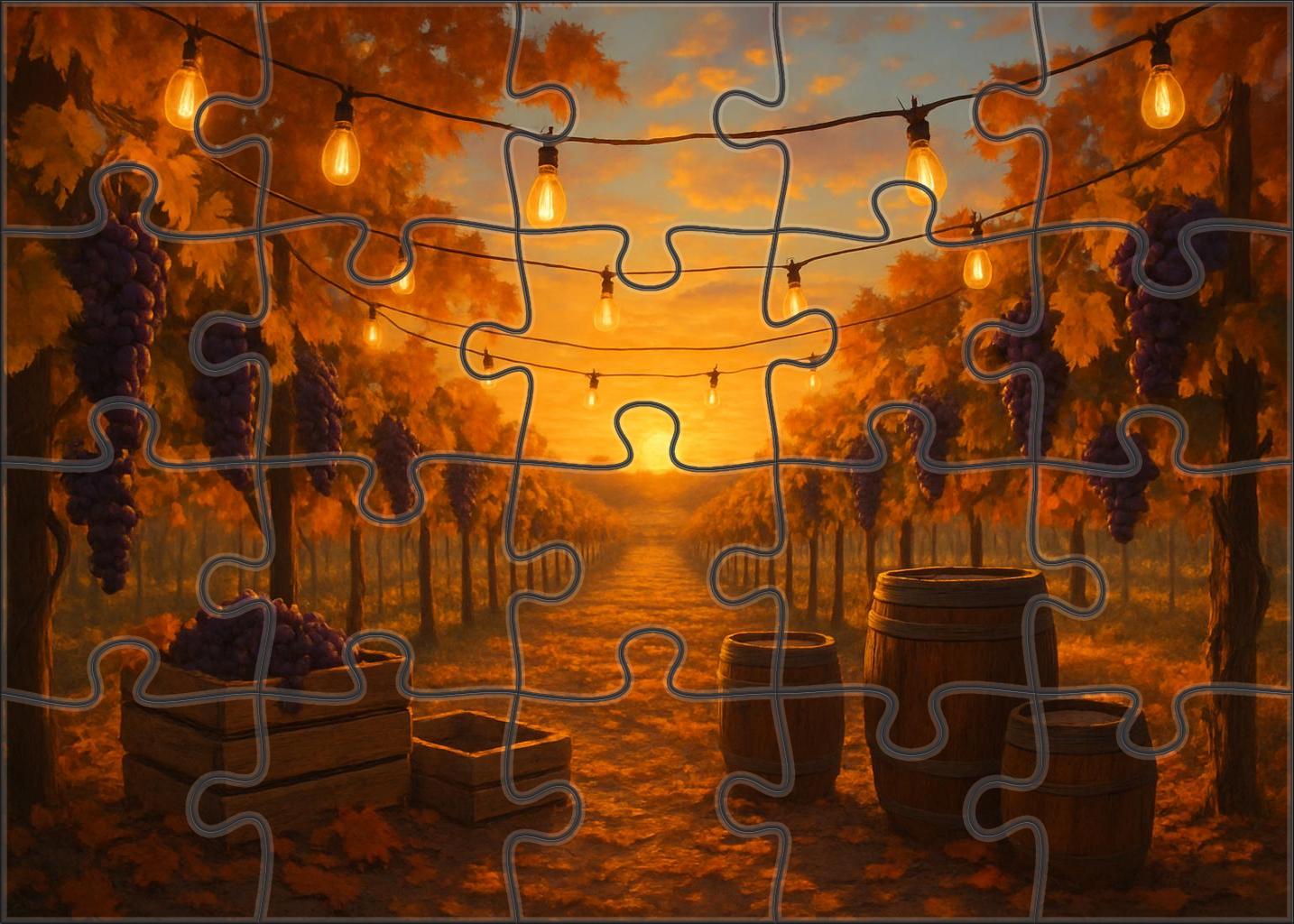 Sunset Harvest Vineyard Family Puzzles