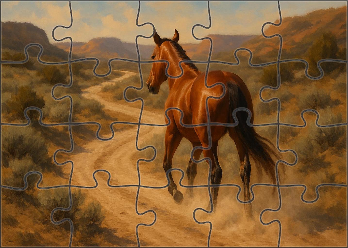 Autumn Ember Endurance Lean Chestnut Gelding With Tireless Stamina Custom Jigsaw Puzzle