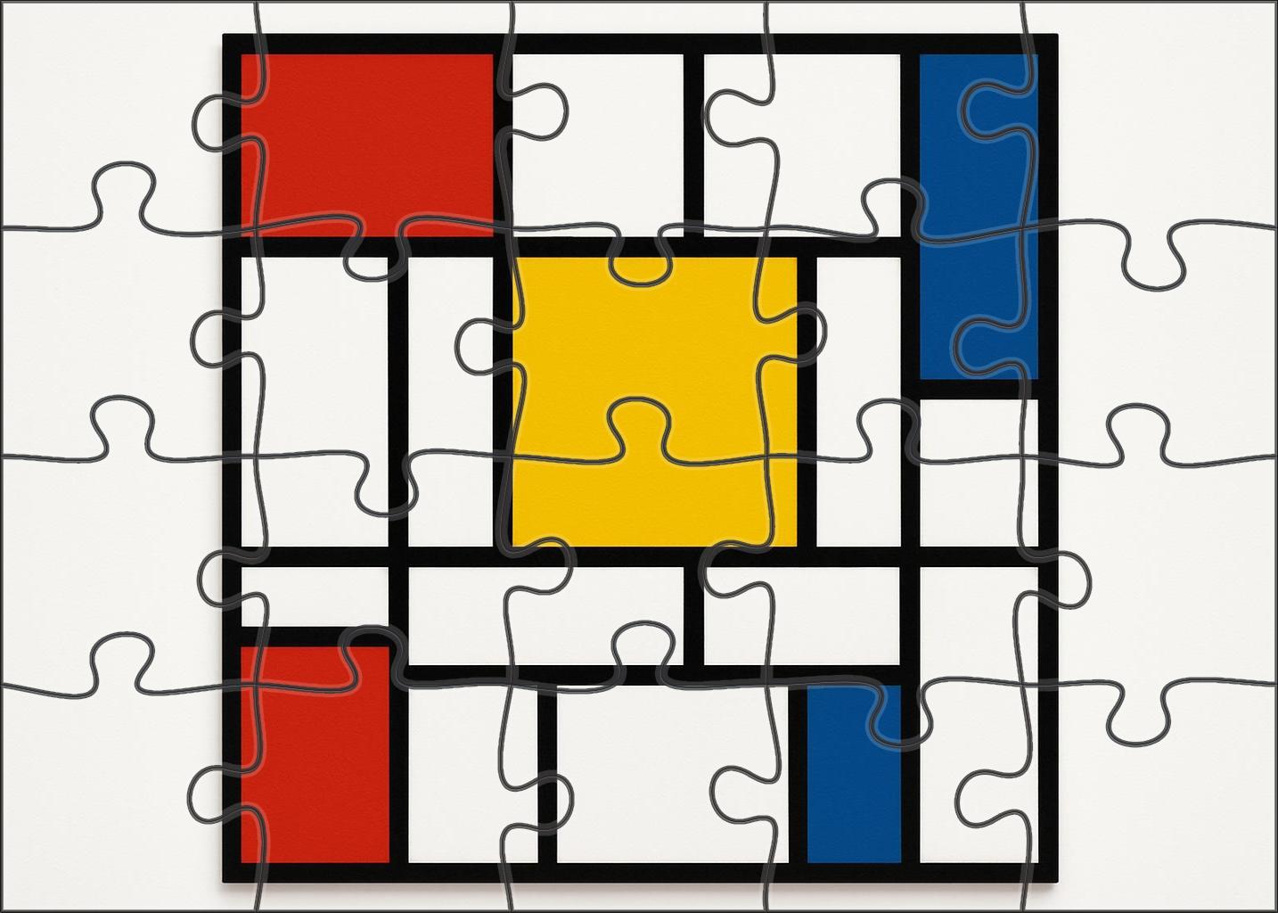 Composition With Red Blue And Yellow 50 Piece Puzzle