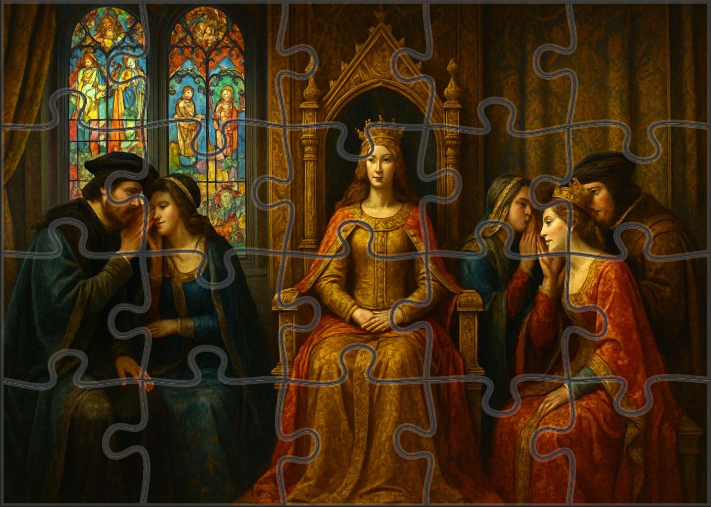 Epic Fantasy Royal Court Drama Unique Puzzle Design
