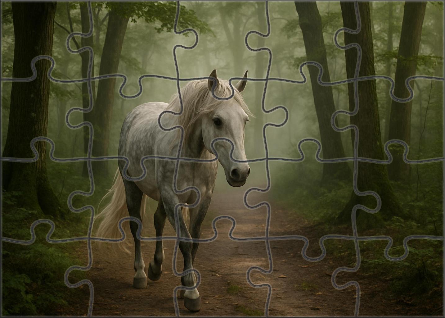 Pearl Frost Gaited Beauty Large Format Puzzle