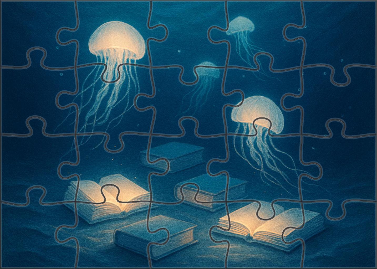 Jellyfish Library Of Night 500 Piece Puzzle