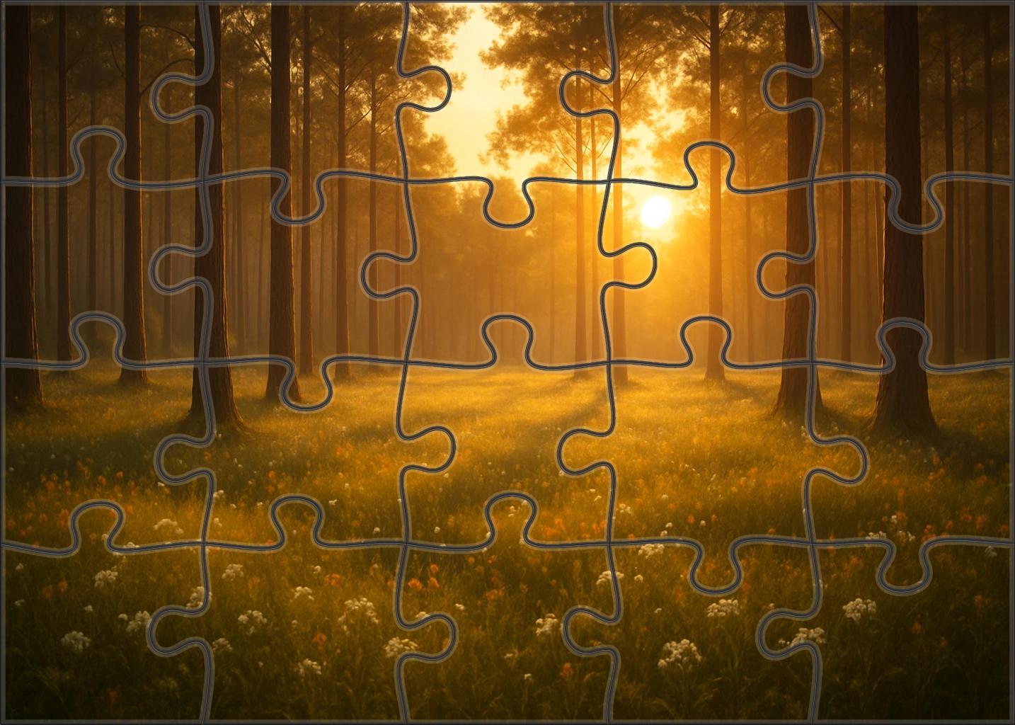 Golden Hour Arboreal Glade 1000 Piece Puzzle