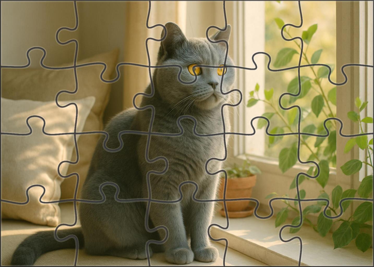 Velvet Nimbus Plush Blue Coat With Serene Demeanor Puzzle Fun