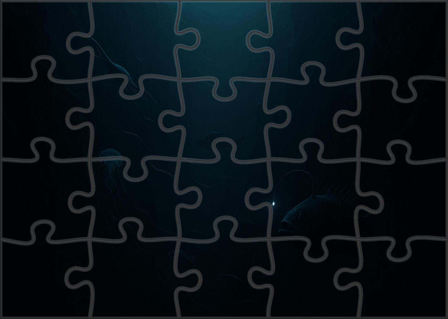 Twilight Abyssal Trench Dark Blue Depths With Mysterious Slow Drifts Challenging Puzzles