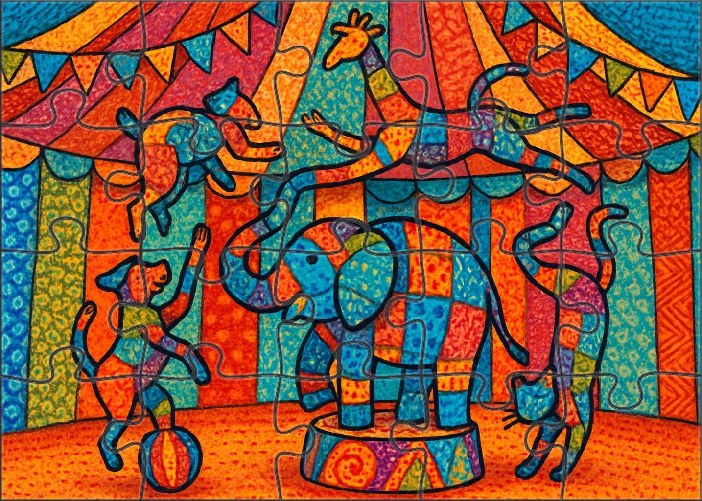 The Patchwork Animal Circus Premium Puzzle Pieces