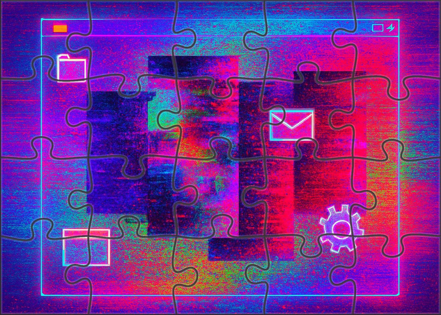Post-internet Art Scene Glitch Aesthetics And Conceptual Remix 50 Piece Puzzle