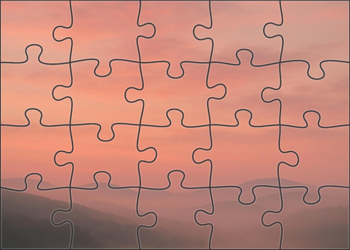 Pale Coral Mist Challenging Puzzles