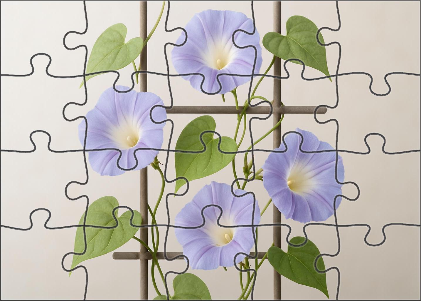 Frosted Morning Glory Wall Frame 100 Piece Puzzle