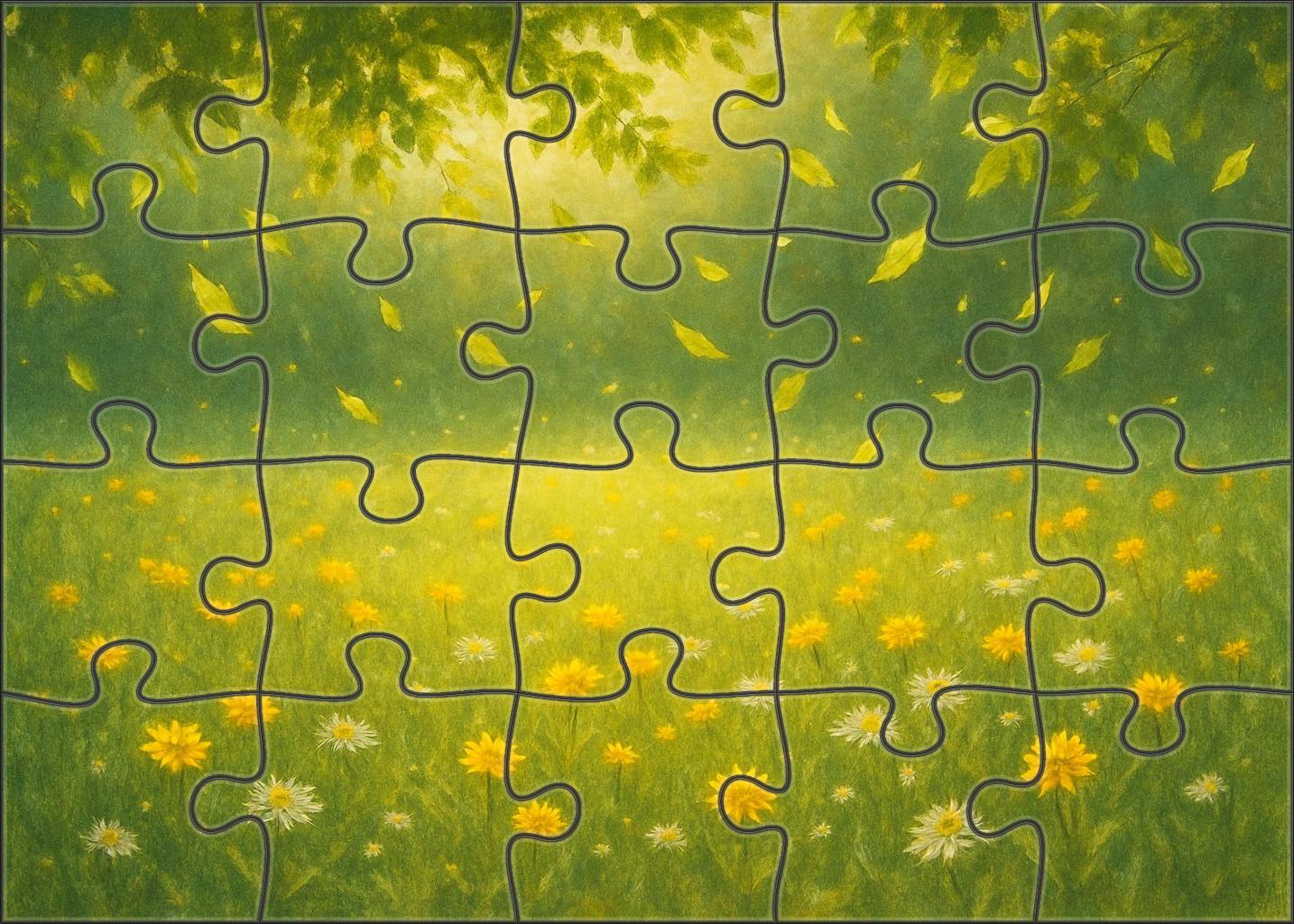 Sun-dappled Aspen Meadow Premium Puzzle Pieces