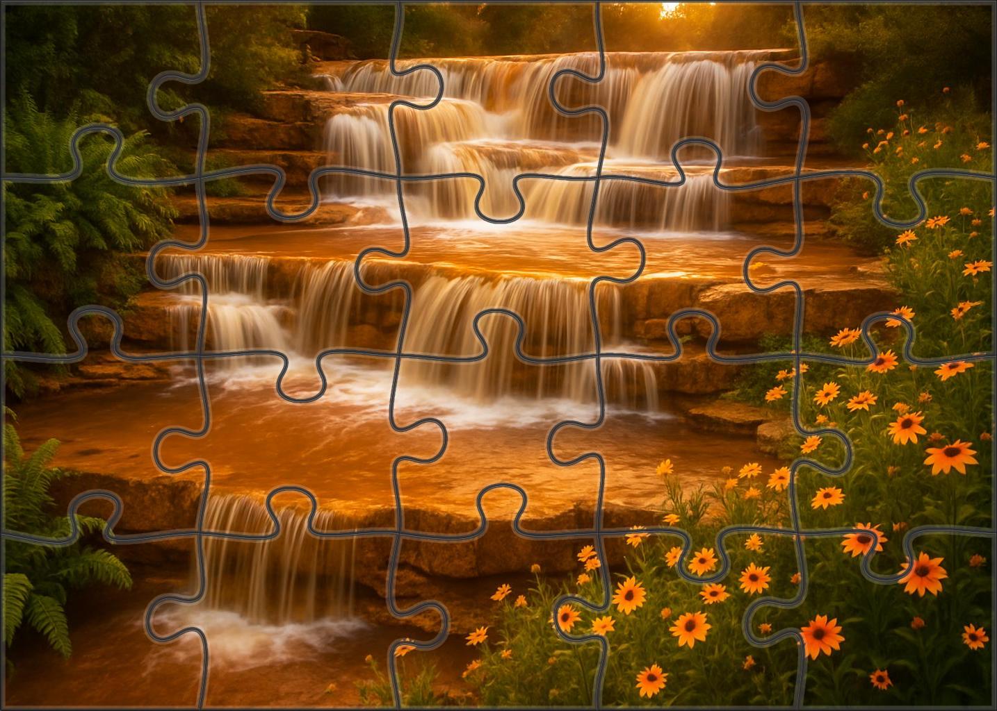 Amber Glow Steps Large Format Puzzle