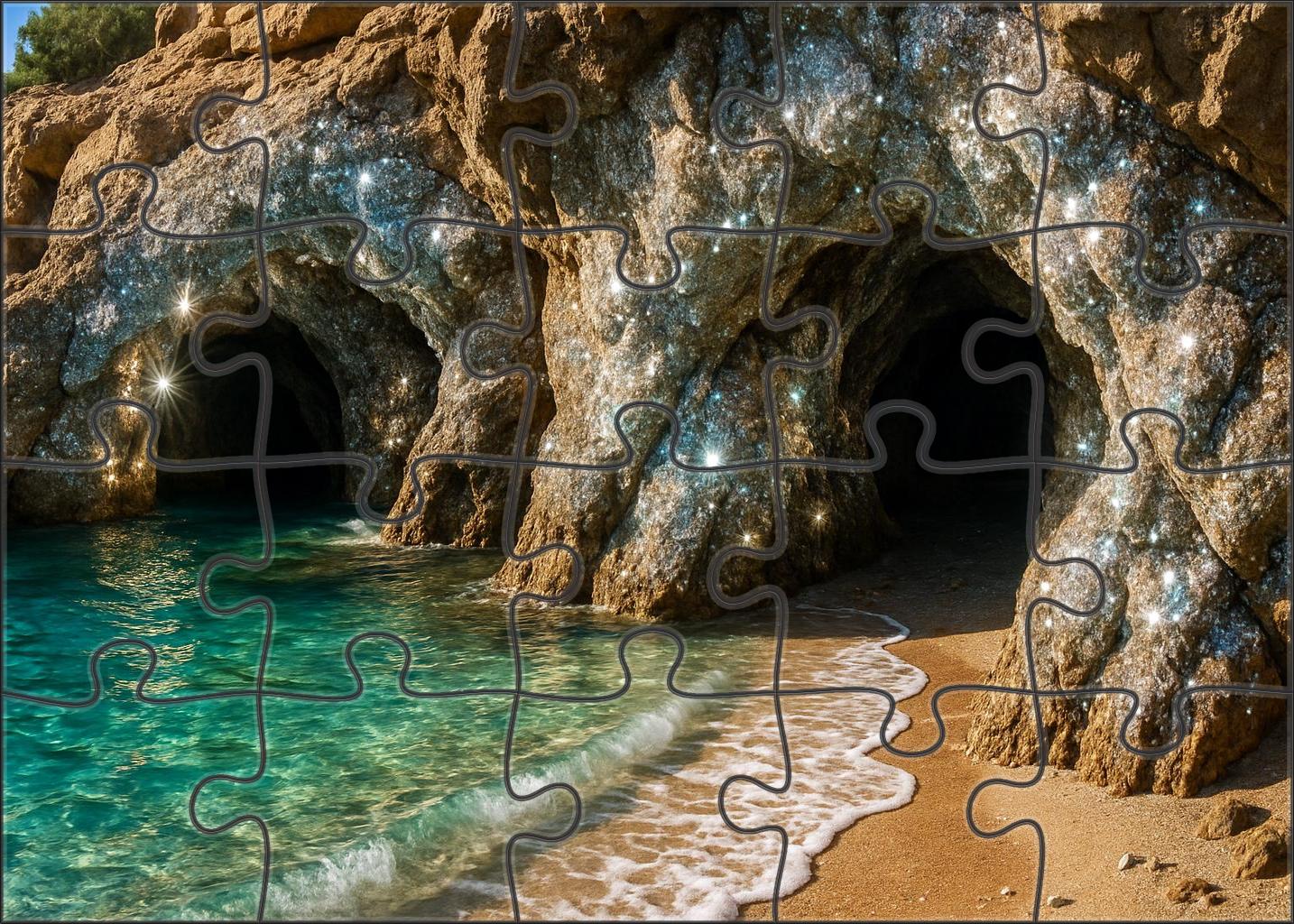 Crystal Cavern Beach Mini Puzzle