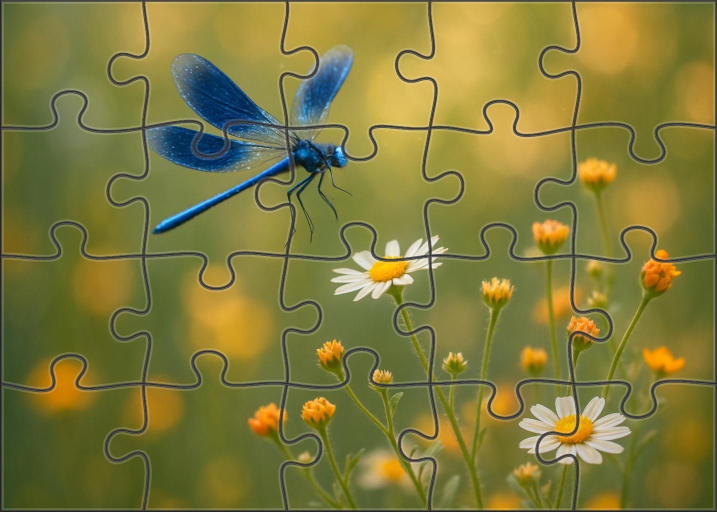 Sapphire Driftwing Ethereal Insect With Transparent Iridescent Wings Puzzle For Adults