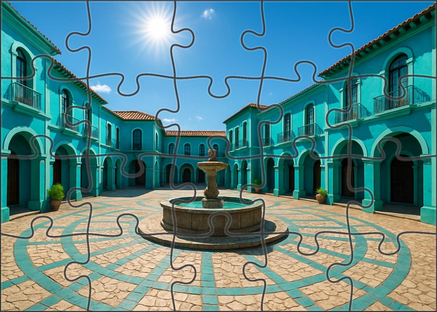 Turquoise Square Family Puzzles