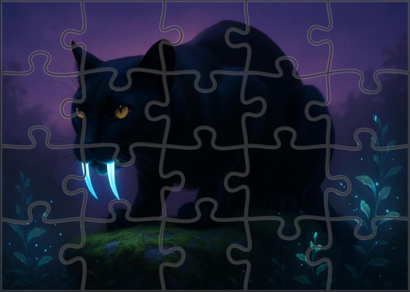 Glimmerfang Lynx Unique Puzzle Design