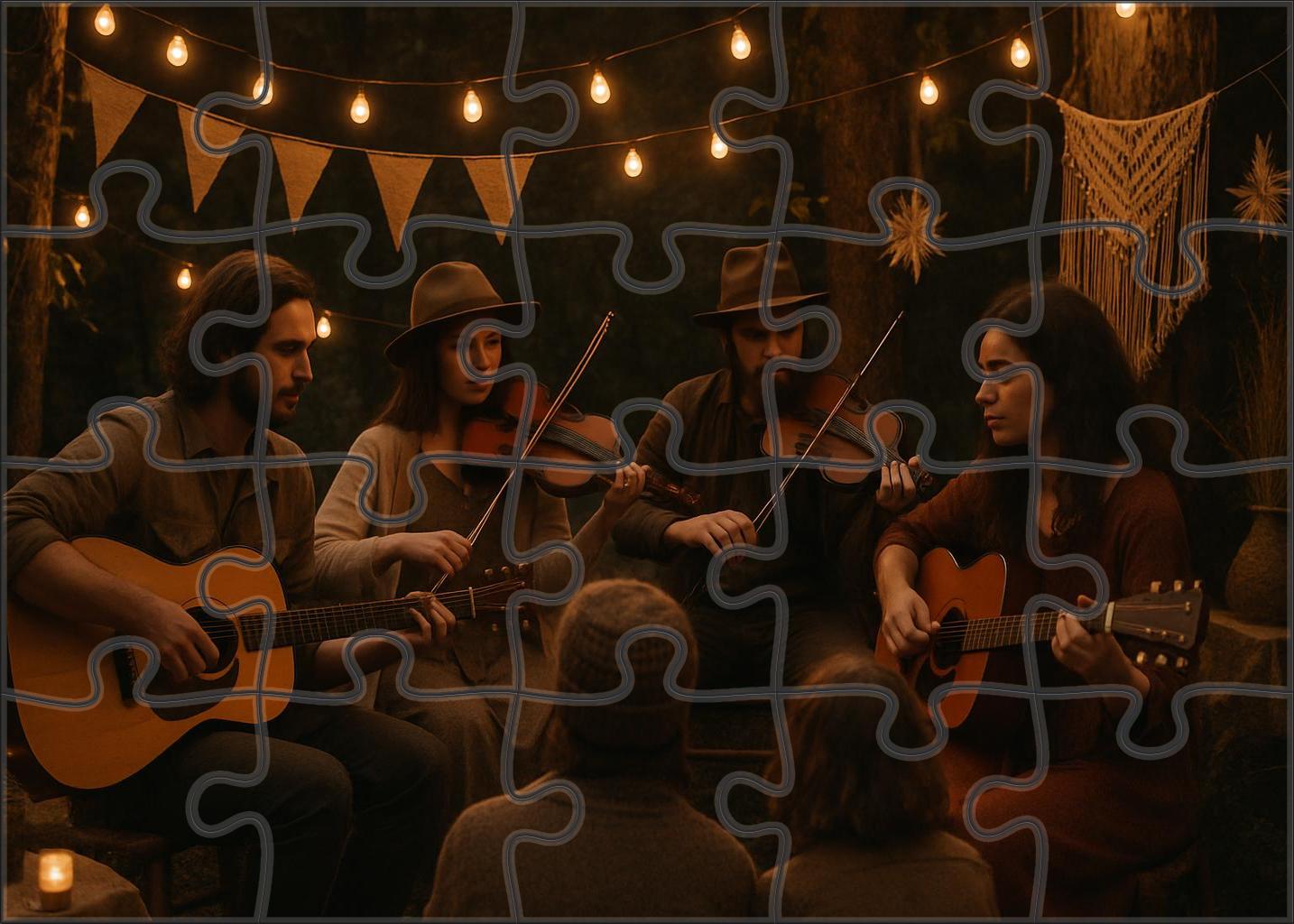 Indie Folk Revival Earthy Soundscapes And Handcrafted Aesthetics Premium Puzzle Pieces