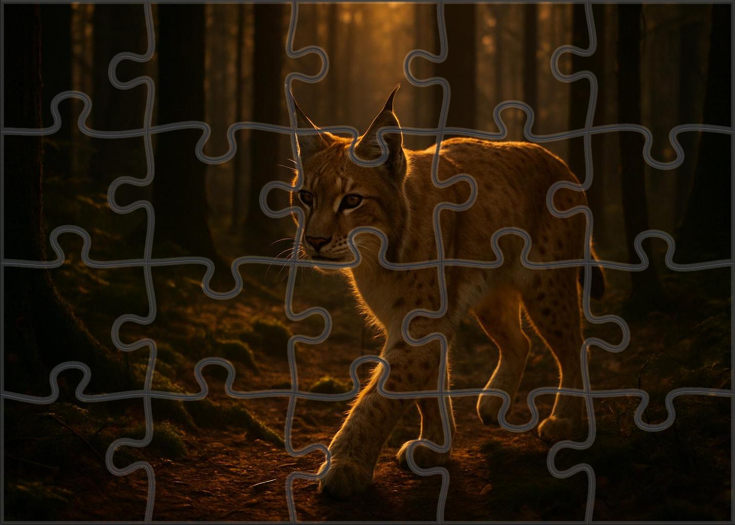 Sunshadow Lynx Premium Puzzle Pieces