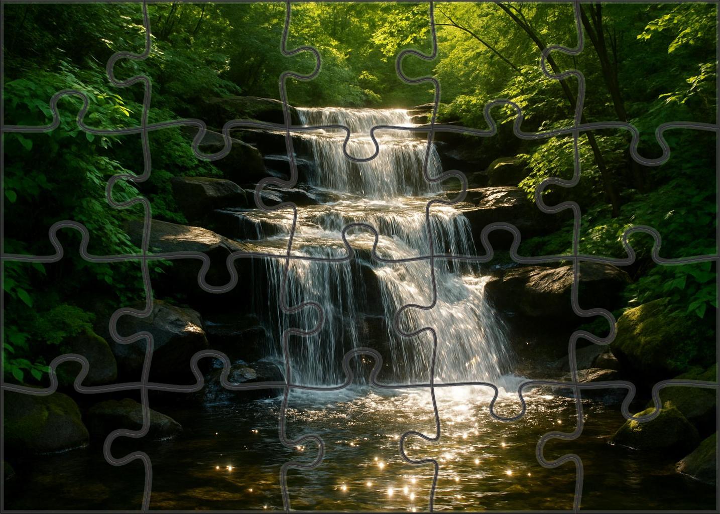 Glistening Silk Falls Puzzle For Adults