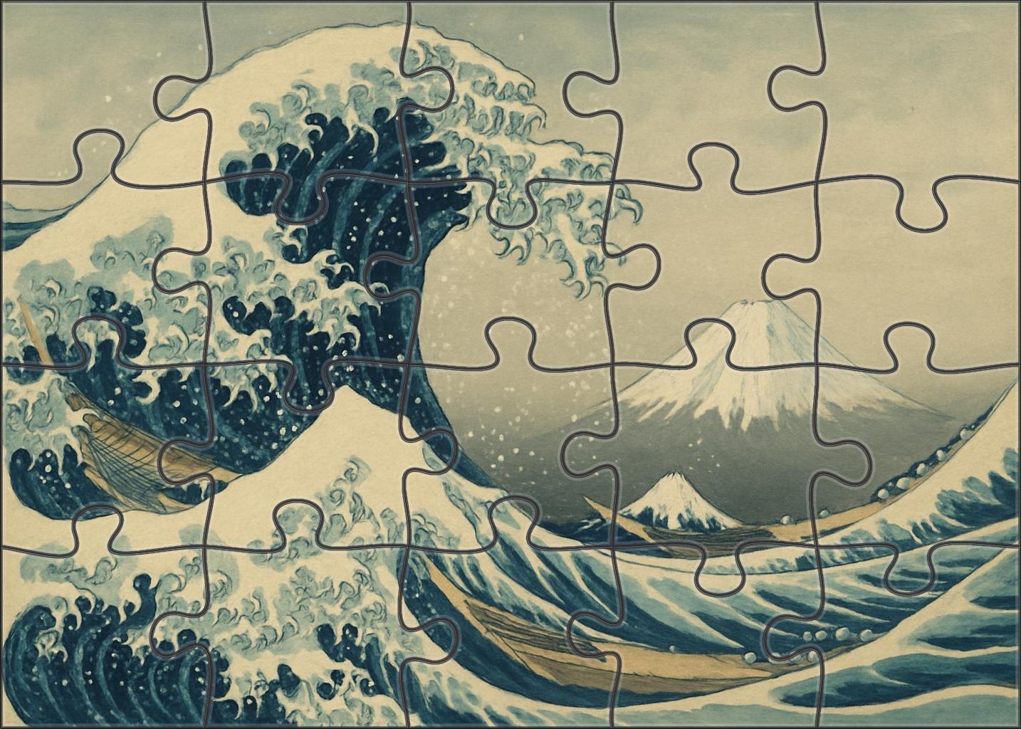 The Great Wave Off Shore Premium Puzzle Pieces