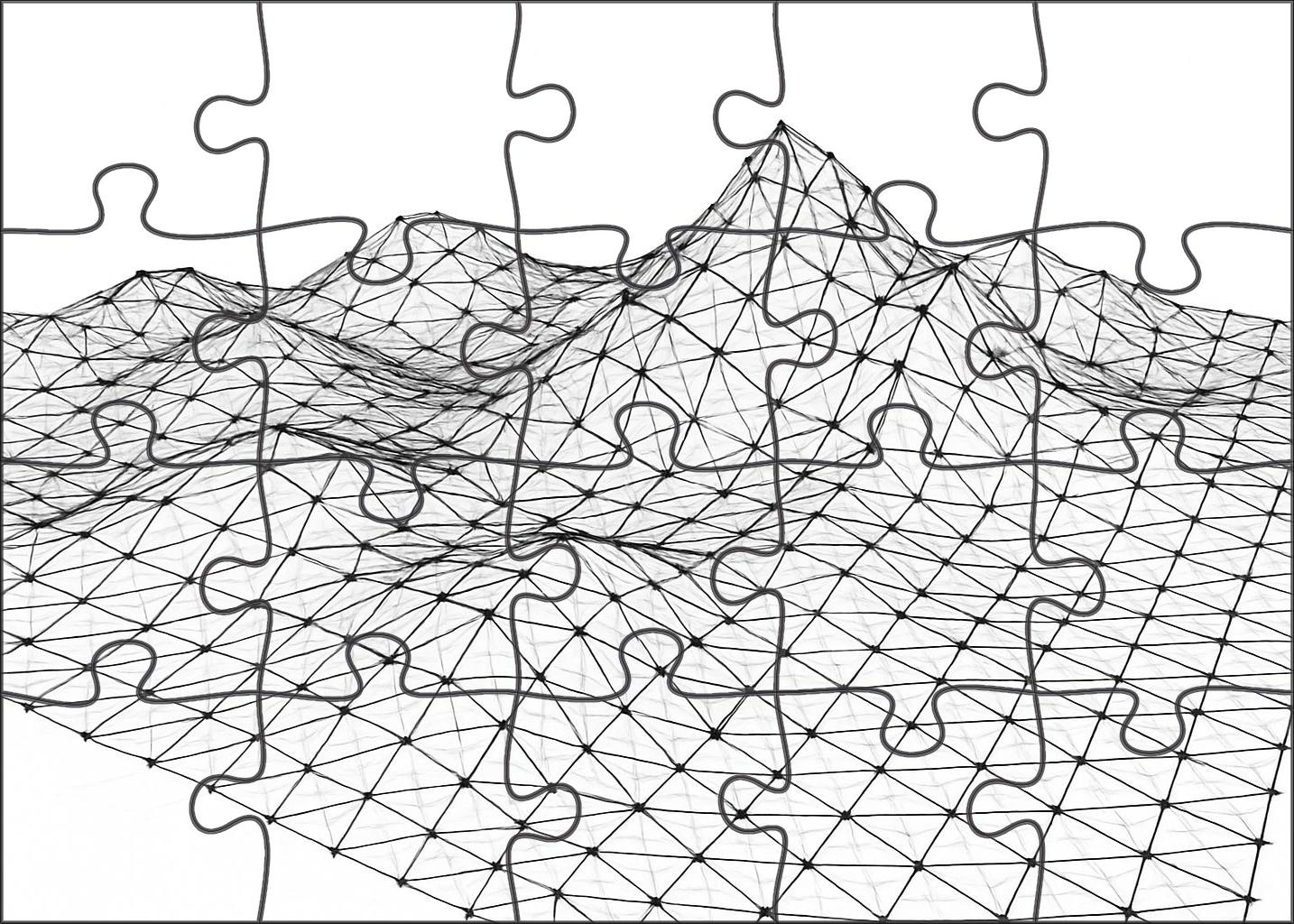 Minimalist Elevation Mesh Diagram Challenging Puzzles