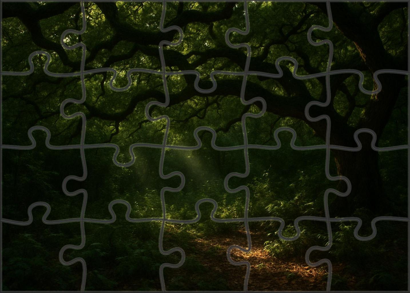 Shadowed Oak Expanse Large Format Puzzle