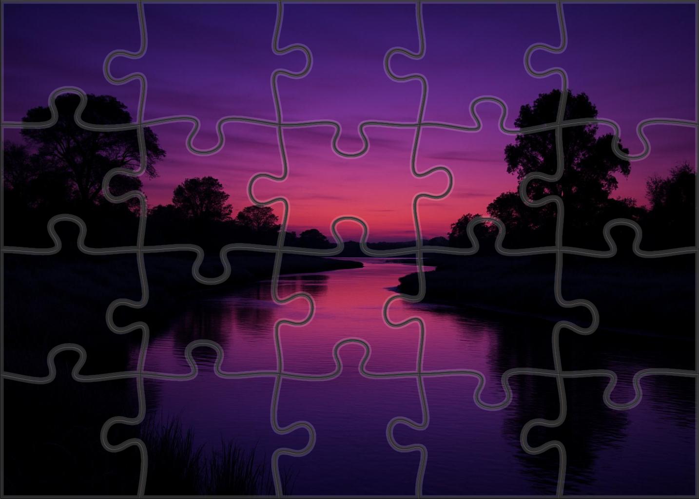 Twilight River Estuary Puzzle For Kids