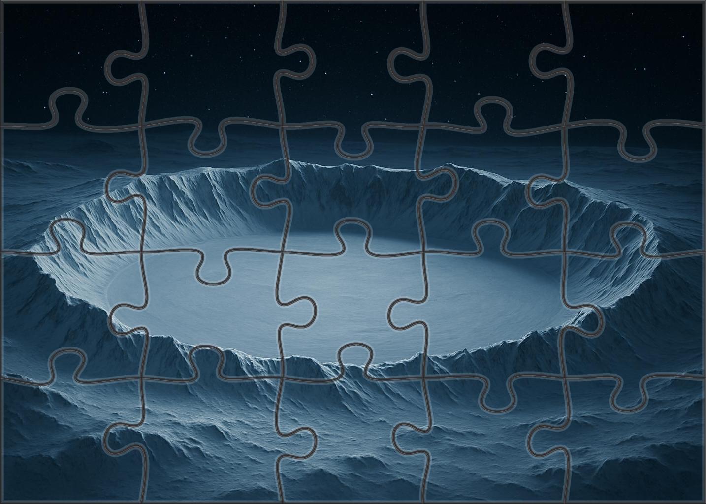 Frozen Crater Basin Glow Custom Jigsaw Puzzle