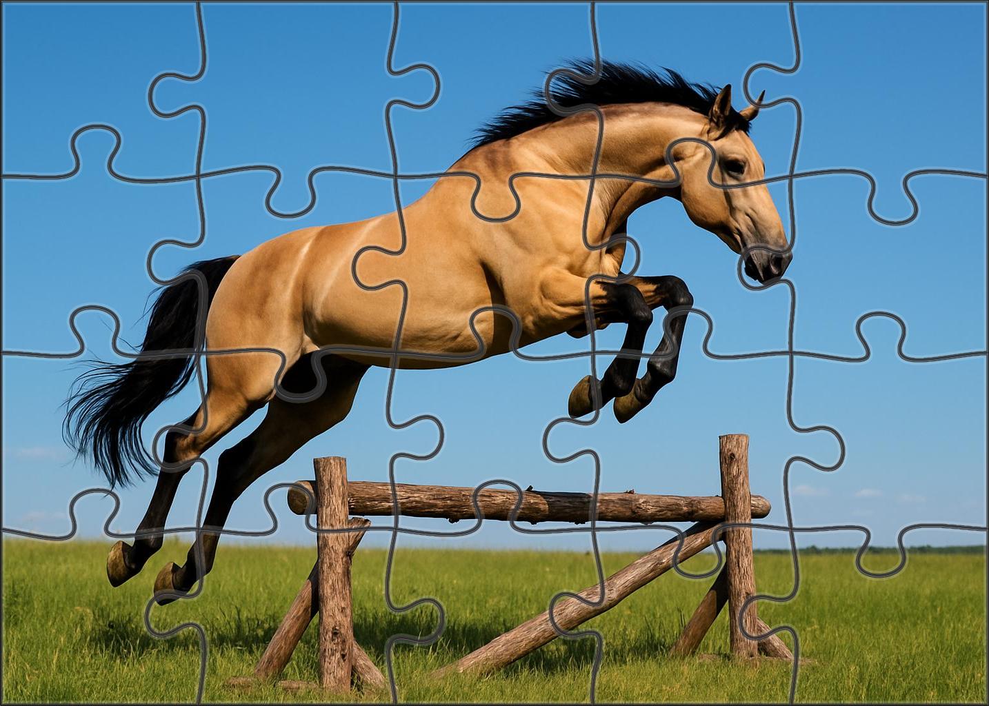 Golden Prairie Hunter Lustrous Buckskin Gelding With Athletic Frame 200 Piece Puzzle