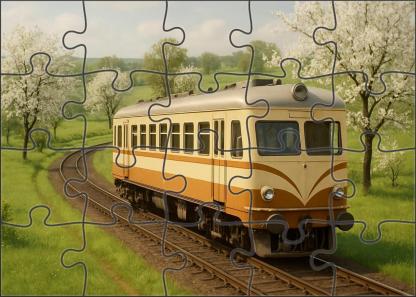 Amber Heritage Diesel Railcar 20 Piece Puzzle