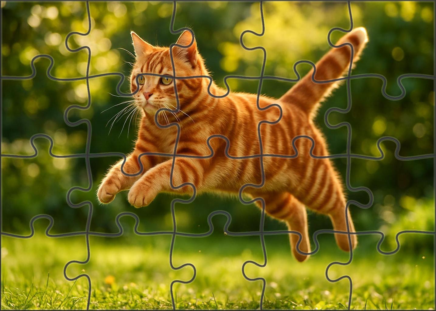 Copper Twister Spiraled Red Tabby With Spirited Charm Premium Puzzle Pieces