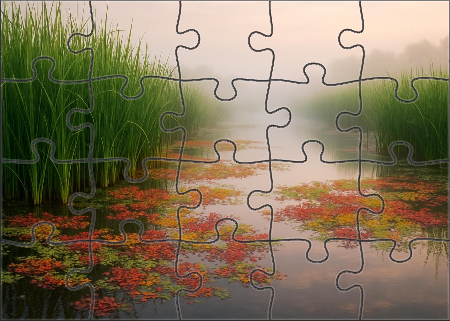 Verdant Marshlands Preserve Custom Jigsaw Puzzle