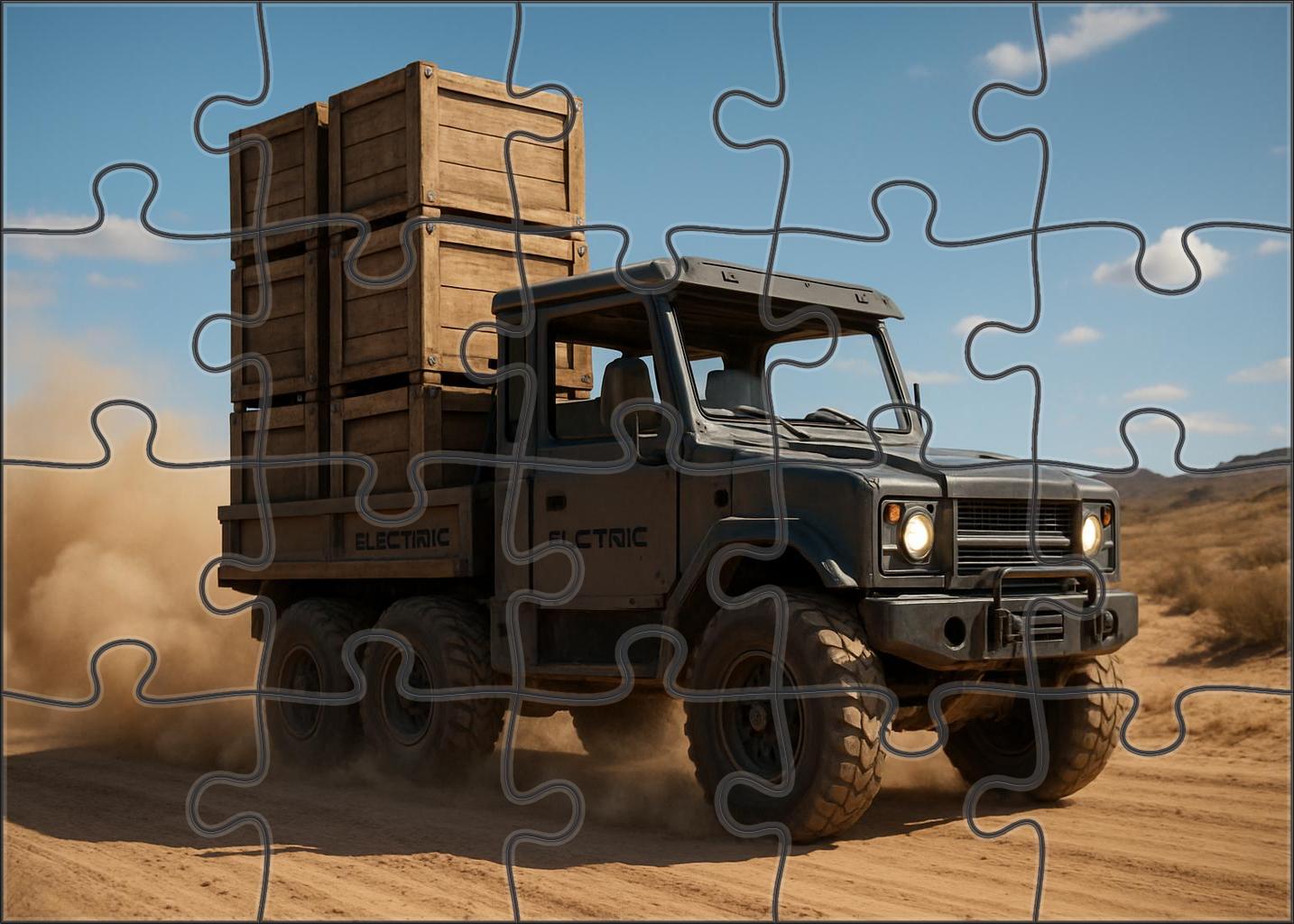 All-terrain Electric Cargo Rover Puzzle For Kids