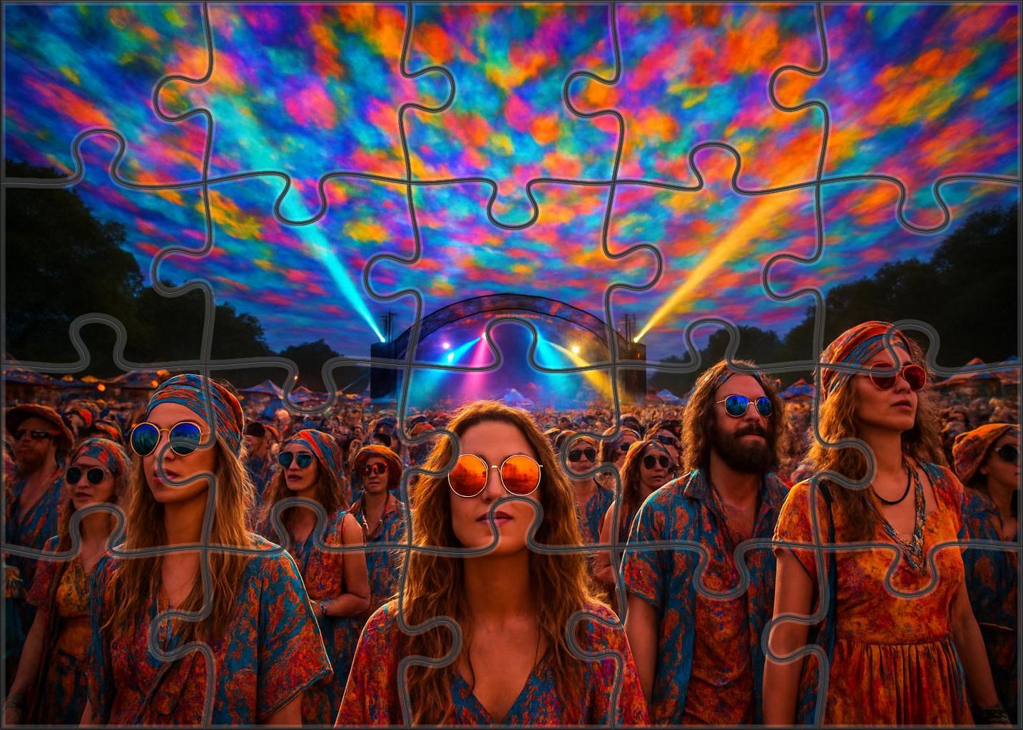 Psychedelic Rock Festival Challenging Puzzles