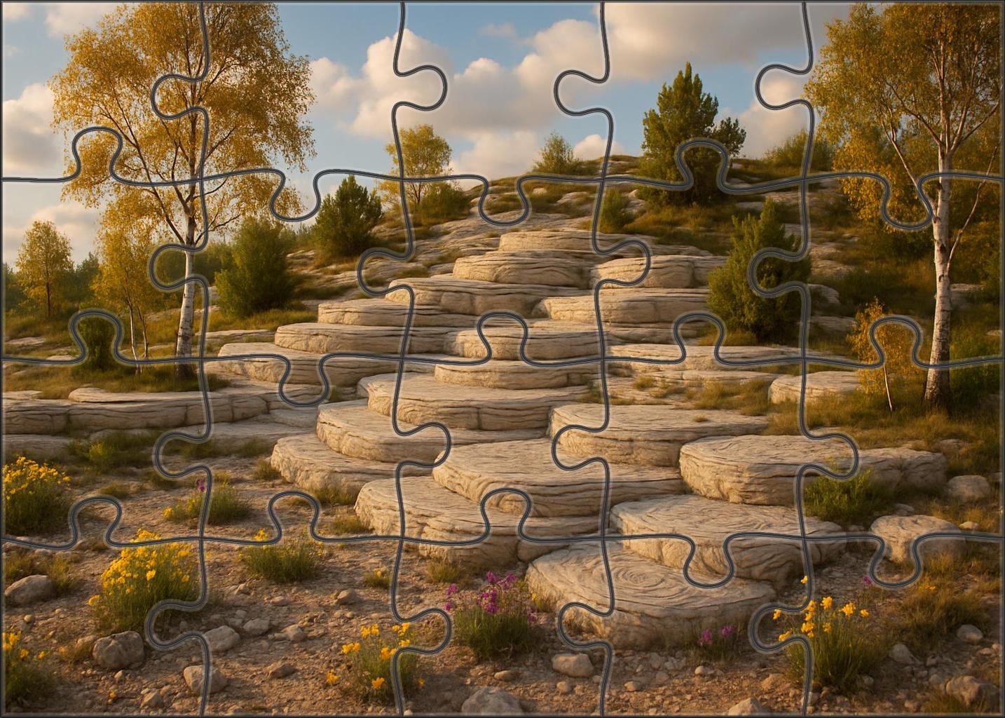 Sun-dappled Limestone Terrace Puzzle Collection
