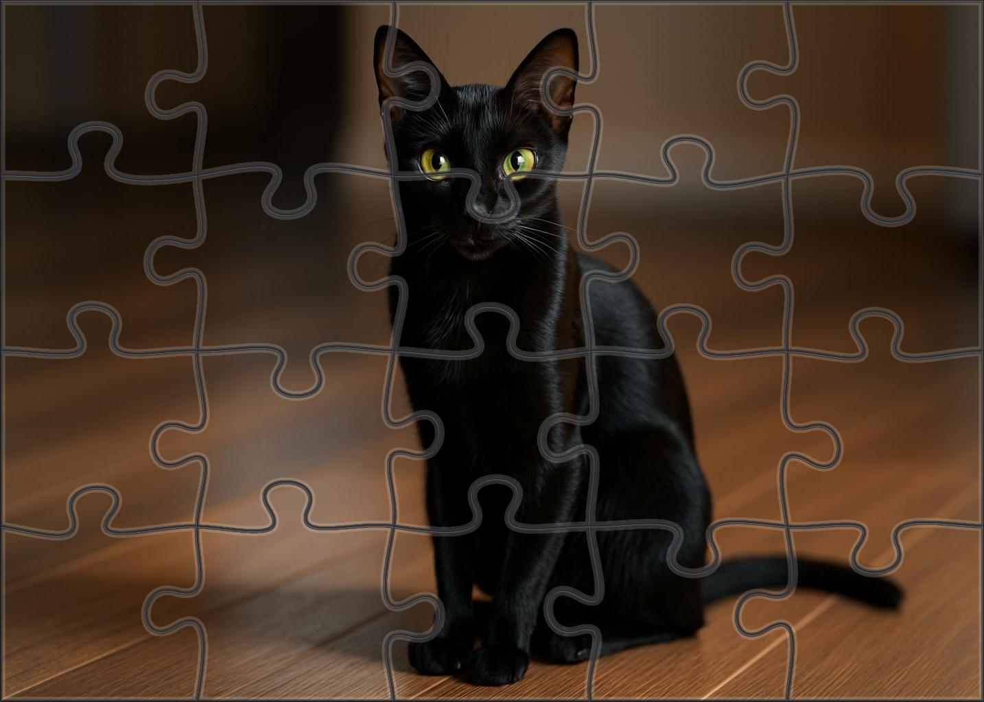 Onyx Whisper Sleek Black Oriental Shorthair With Piercing Eyes Puzzle Challenge