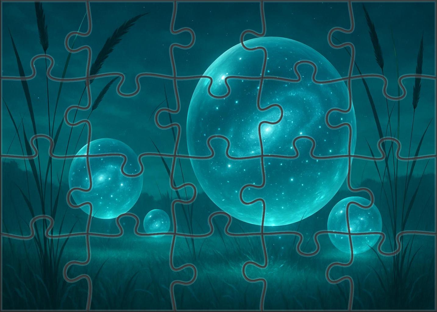 Garden Of Luminous Dewdrops Large Format Puzzle