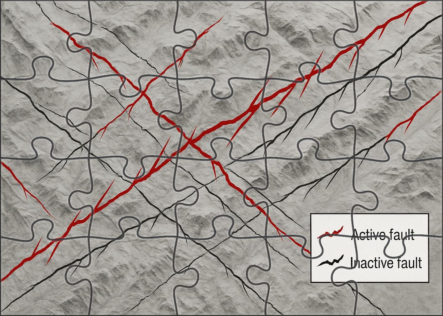 Subterranean Geological Fault Line Map Puzzle For Adults