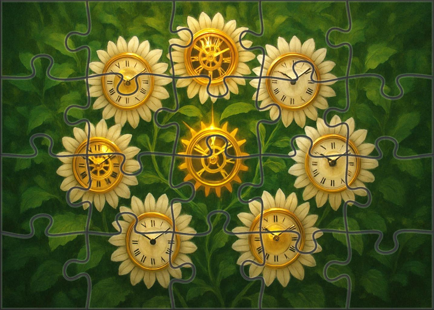 The Clocktower Garden Waltz Premium Puzzle Pieces